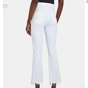 MOTHER Hustler White Ankle Fray